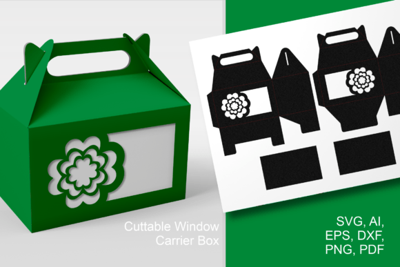 4 Petals Flower Wide Window Gable Box: A Crafting Gem