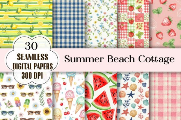 Evaluating Summer Beach Cottage Digital Paper for Your Creative Projects