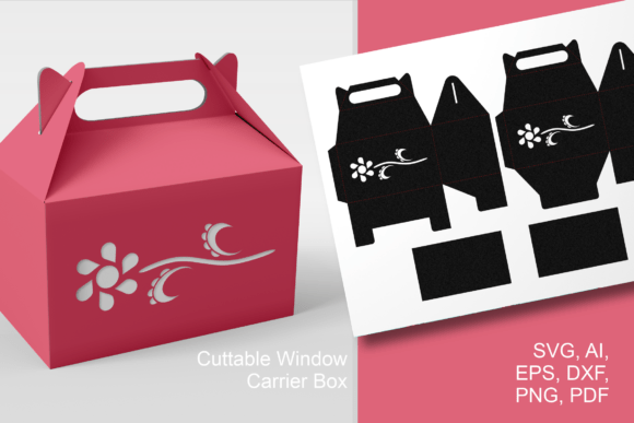 Evaluating the Flower and Moon-Curved Leaves 1 Gable Box for Your Gift Packaging