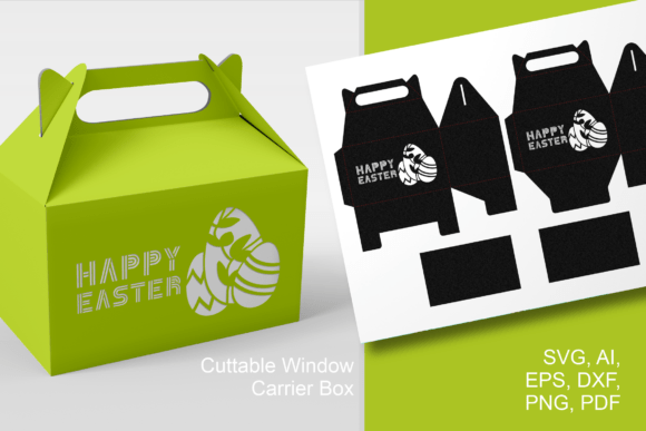 Happy Easter Eggs Gable Favor Box: A Practical Template for Personalization and Crafting
