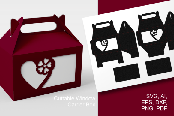 Heart N Flower 2 Gable Box: A Romantic Carrier Favor Box