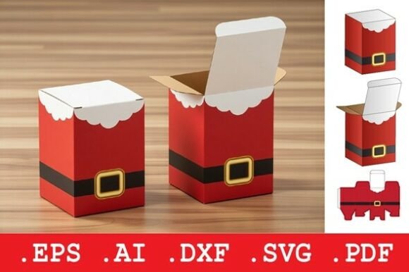Santa Suit Tuck Top Box: Packaging with Seasonal Spirit