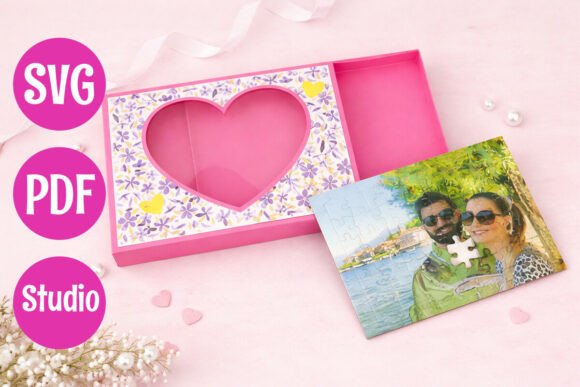 The Perfect Flat Box with Heart Window Template for Creative Packaging