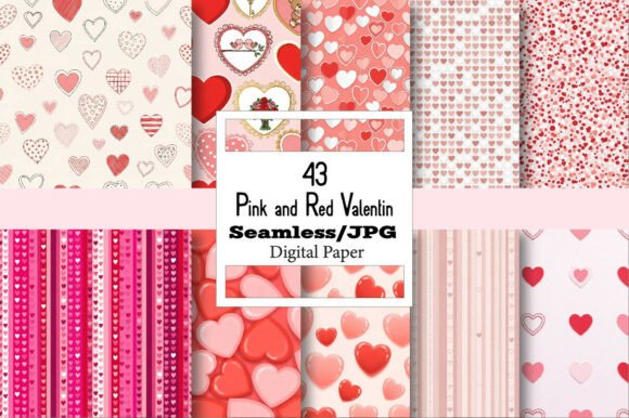 The Versatile Heart of Modern Crafting: Pink and Red Valentine Digital Paper