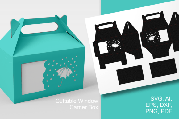 Your Guide to the Umbrella Baby Shower Wide Window Box SVG Template